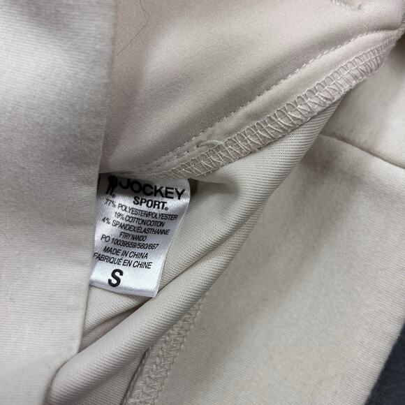 Men’s Jockey Sport cream colored Small Hoodie Pullover Pockets Soft Long Sleeve - Picture 10 of 11